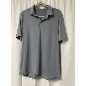 Mens Lululemon Soft Stretch Polo Shirt Light Gray L